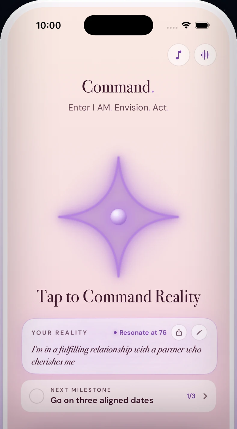 Command screen in the Rose look