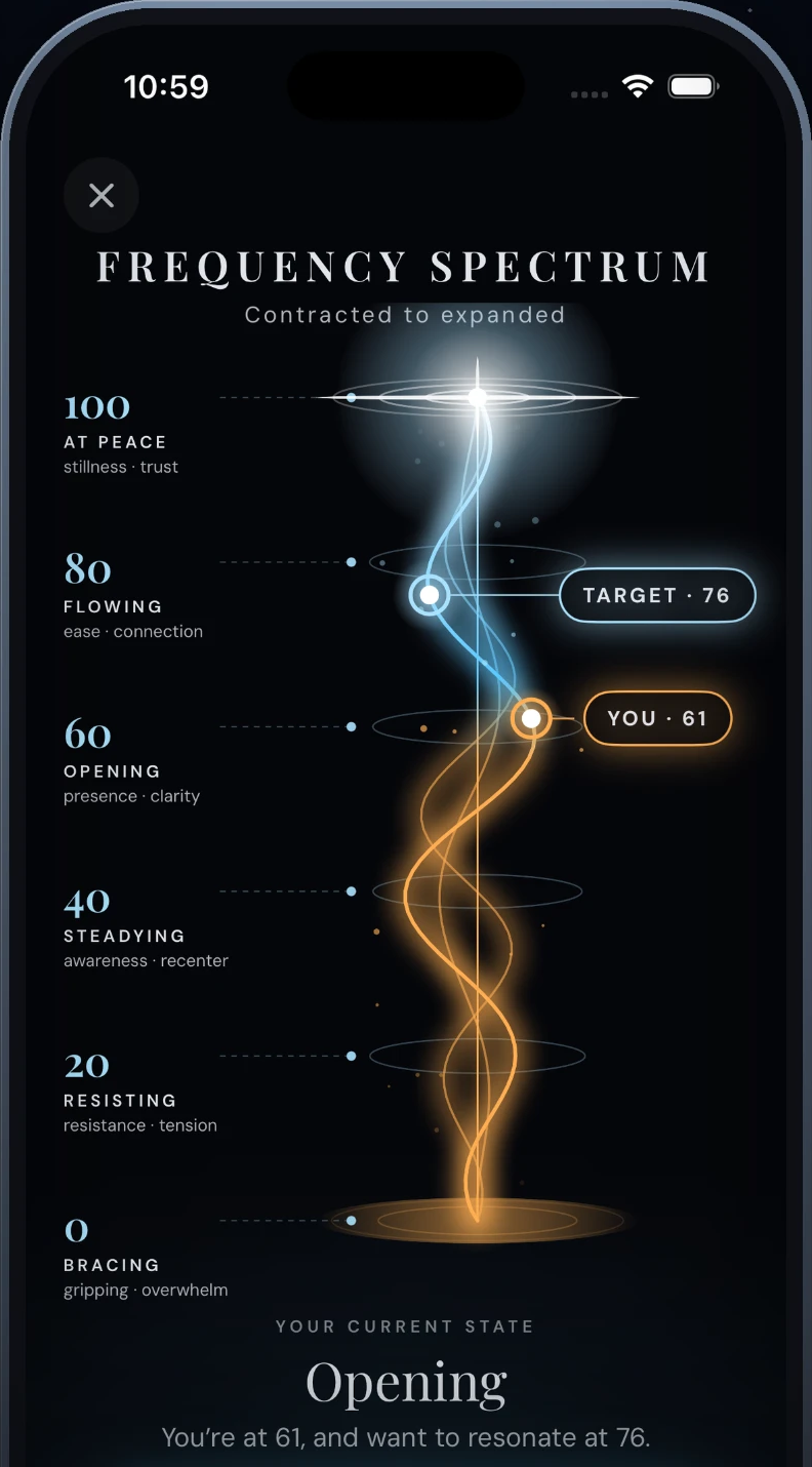 Frequency spectrum screen in the night look